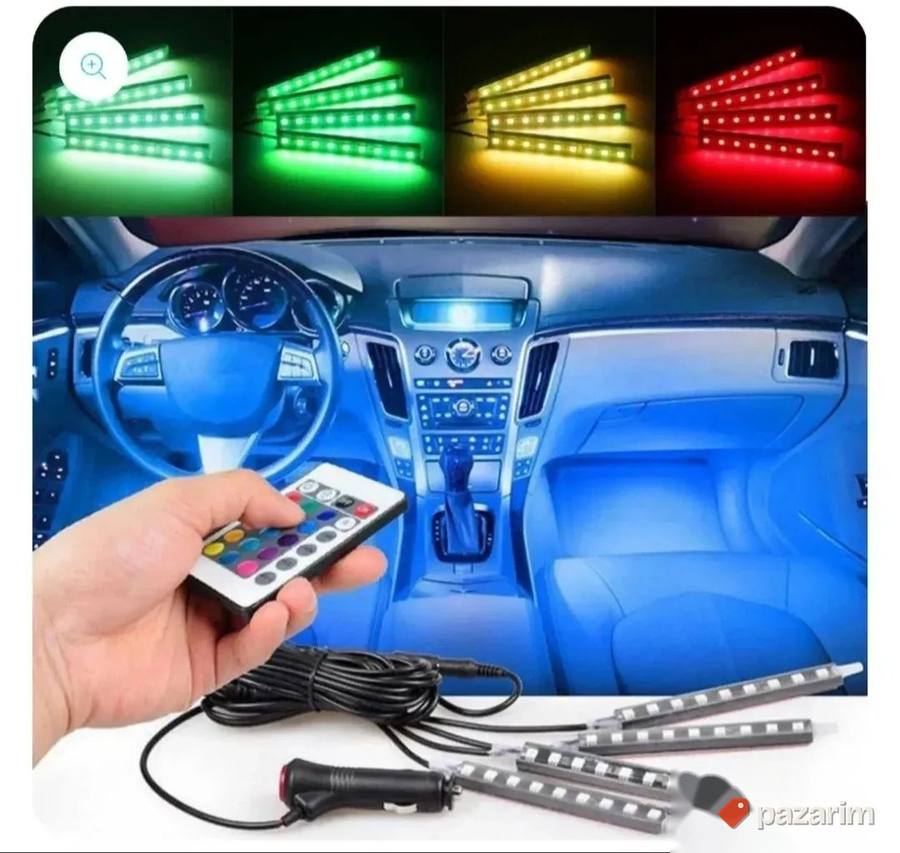 LED RGB Unutrašnja Auto Svetla 2
