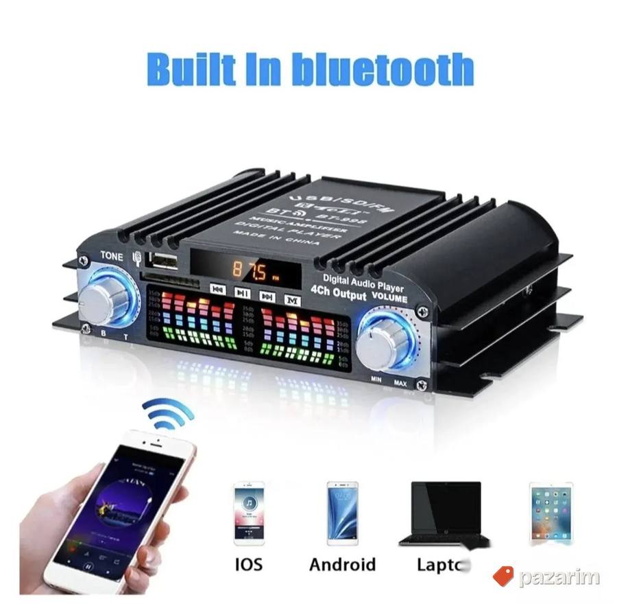 4-kanalno Bluetooth HiFi digitalno pojačalo, 3