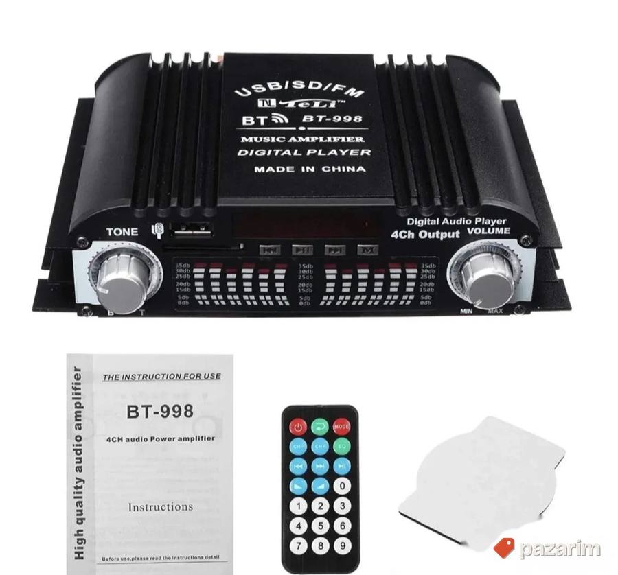 4-kanalno Bluetooth HiFi digitalno pojačalo, 4