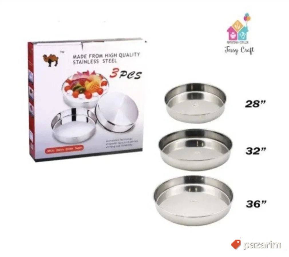 Set od 3 inox okrugle posude NOVO 1