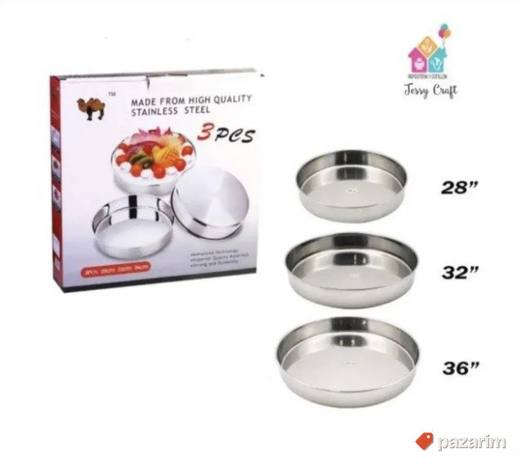 Set od 3 inox okrugle posude NOVO