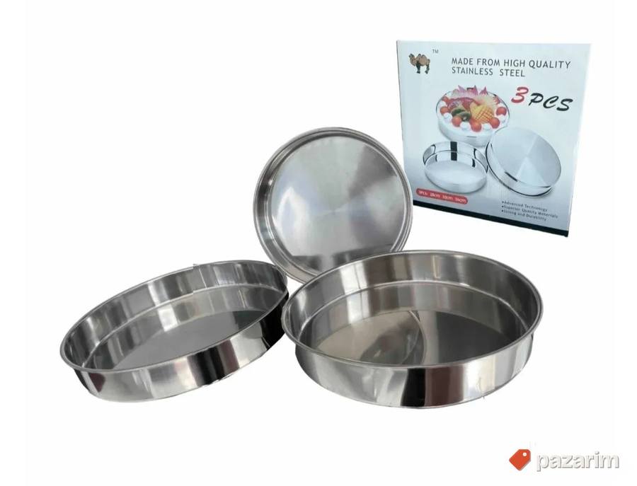 Set od 3 inox okrugle posude NOVO 2