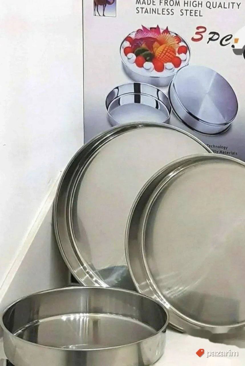 Set od 3 inox okrugle posude NOVO 4