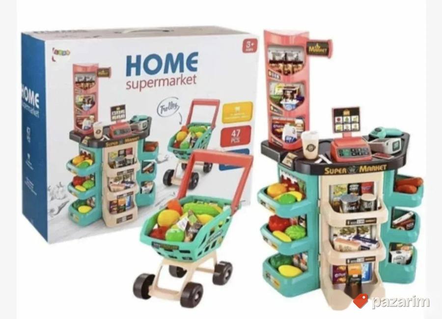 Supermarket prodavnica sa kolicima 3
