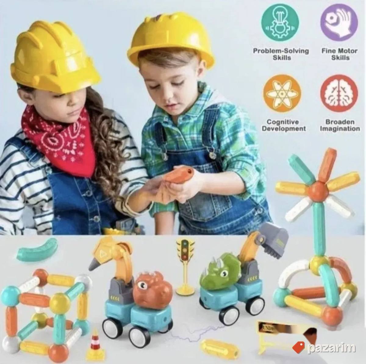 Magnetni konstukcioni set za mališane 1