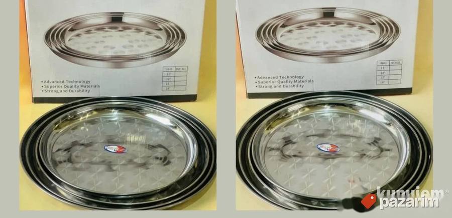 Set od 4 inox poslužavnika 2