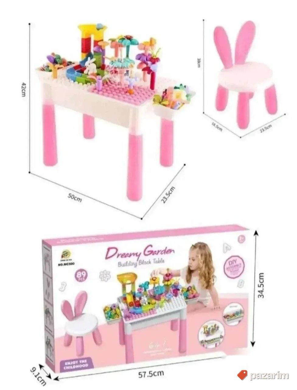 Multifunkcionalni sto sa kockama roze 1