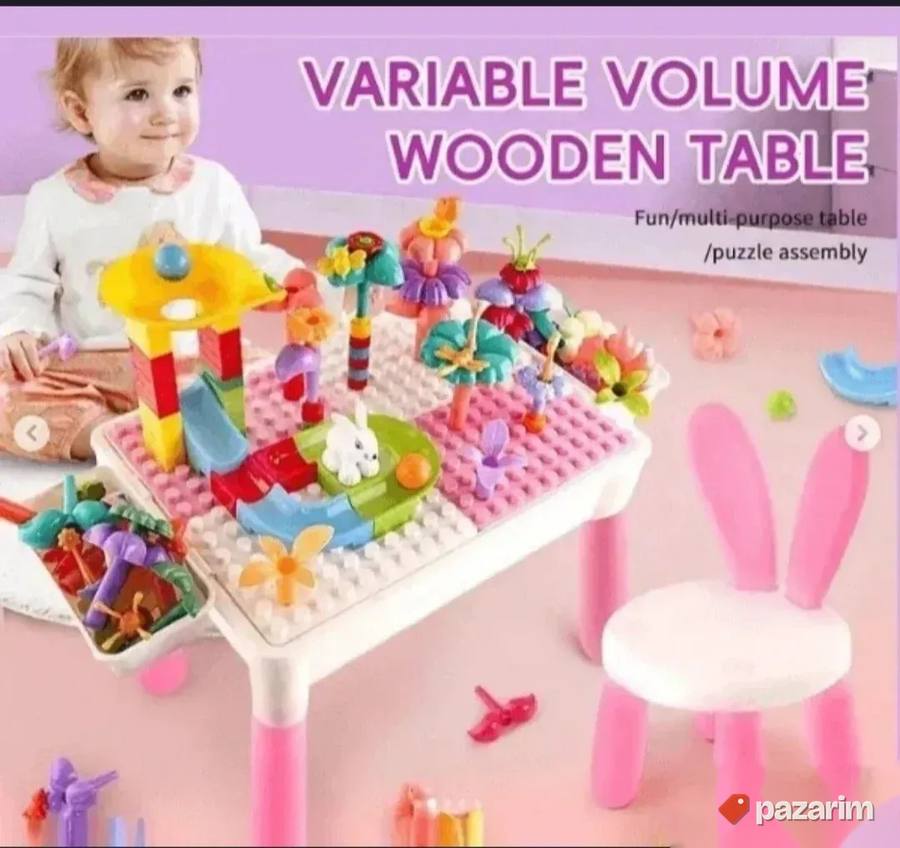 Multifunkcionalni sto sa kockama roze 4