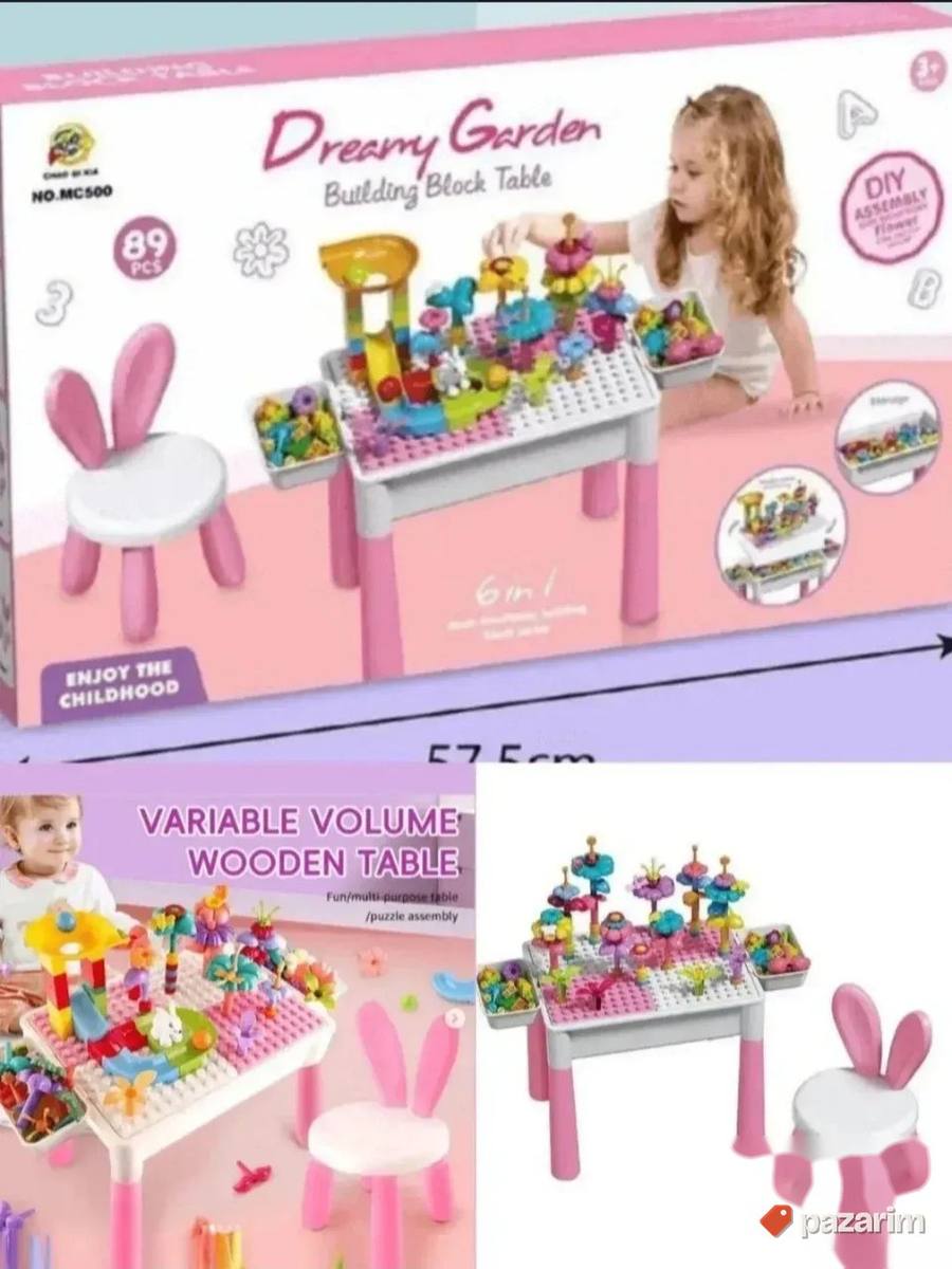 Multifunkcionalni sto sa kockama roze 5