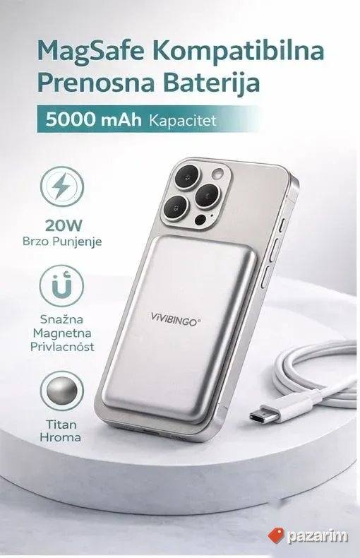 Prenosna magnetna baterija ViVIBINGO 4