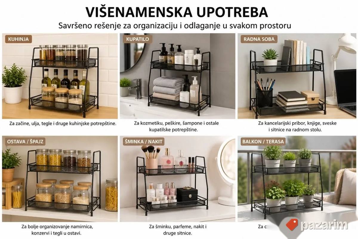 Višenamenska polica na 2 nivoa 1