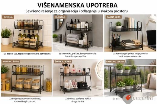 Višenamenska polica na 2 nivoa