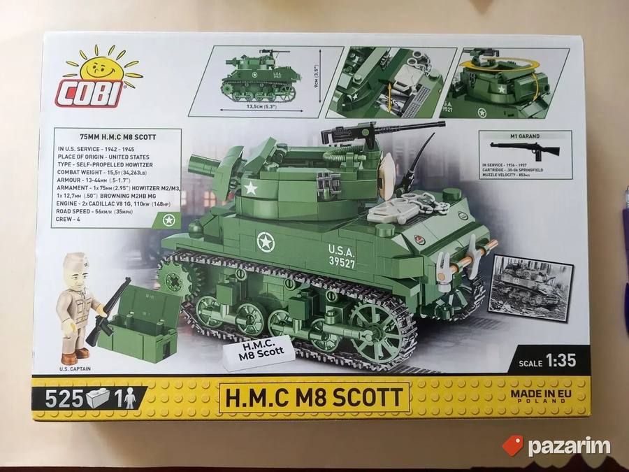Cobi 2279 Historical collection World War II 75MM H.M.C M8 S 2