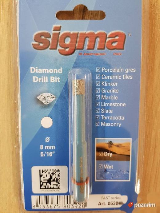 Sigma kroner fi8mm za busenje granitne keramike