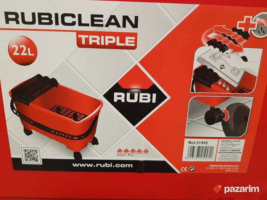 Rubi kadica za pranje fugni 3 valjka 22L 3