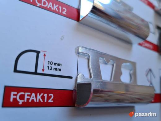 Zavrsne Aluminijumske lajsne za keramiku POLUOBLA 10mm sjaj
