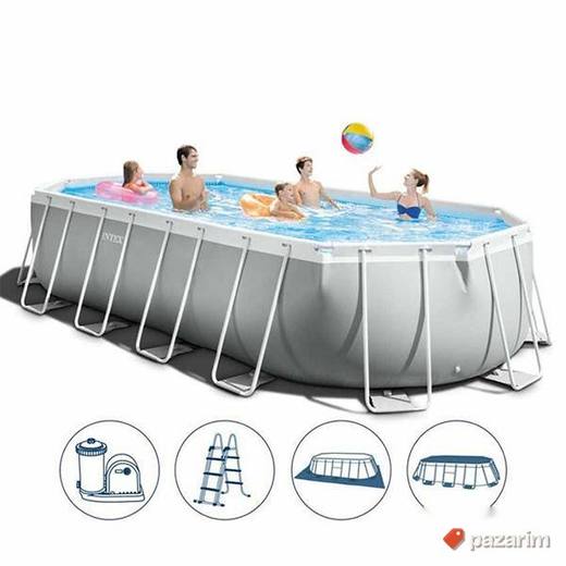 Bazen pravougaoni power steel 412x201x122cm sa pumpom