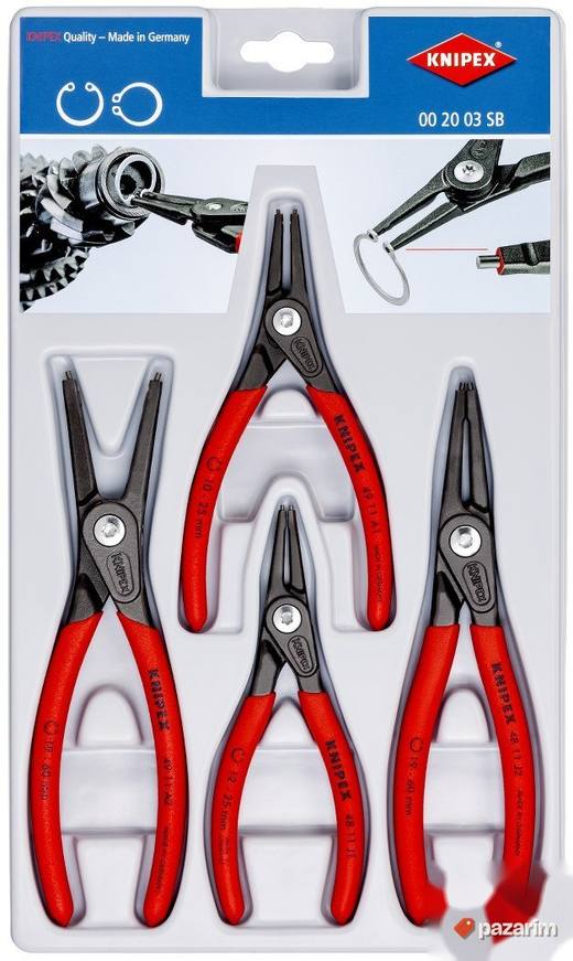 Knipex 00 20 03 SB Precizna klešta za Seger osigurače u setu