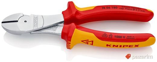 Knipex kose sečice ojačane izolovane 1000V VDE 180mm 74 06 1