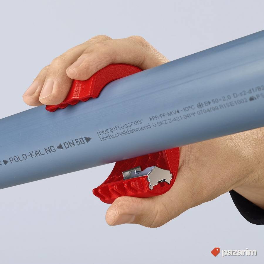 Knipex 90 22 10 BK BiX nož za sečenje plastičnih cevi 72 mm 2
