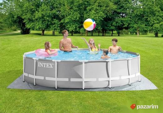BAZEN okrugli Intex 366 x 76cm metalna konstrukcija sive boj