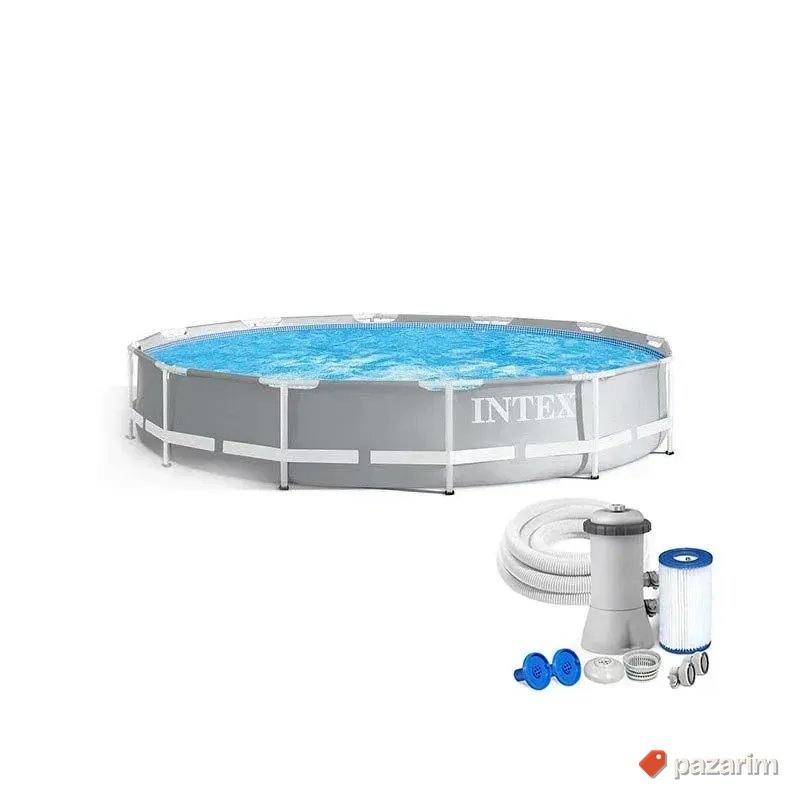 BAZEN okrugli Intex 366 x 76cm metalna konstrukcija sive boj 2