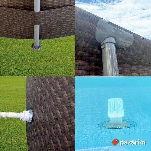 Rattan Bazen 360x100cm set Veoma izdrzljiv na ostećenja 2