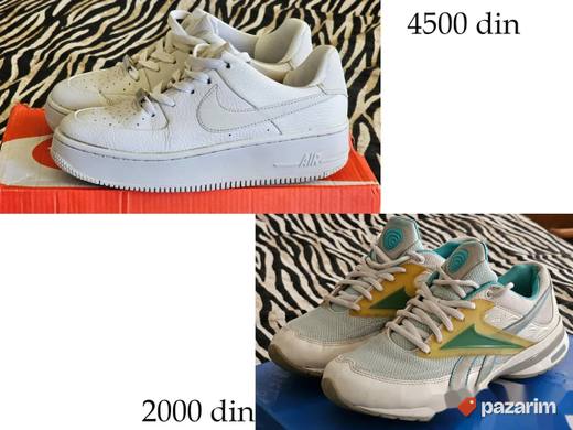 AF1 sage low vrh patike koriscene, vel. 38, Reebok ve. 37