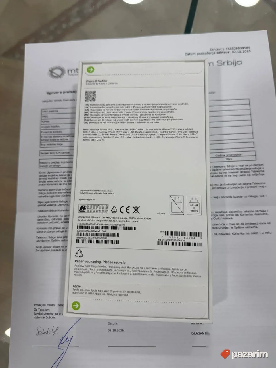 Iphone 17 pro max 256 gb vakum 2 god Garancije 2