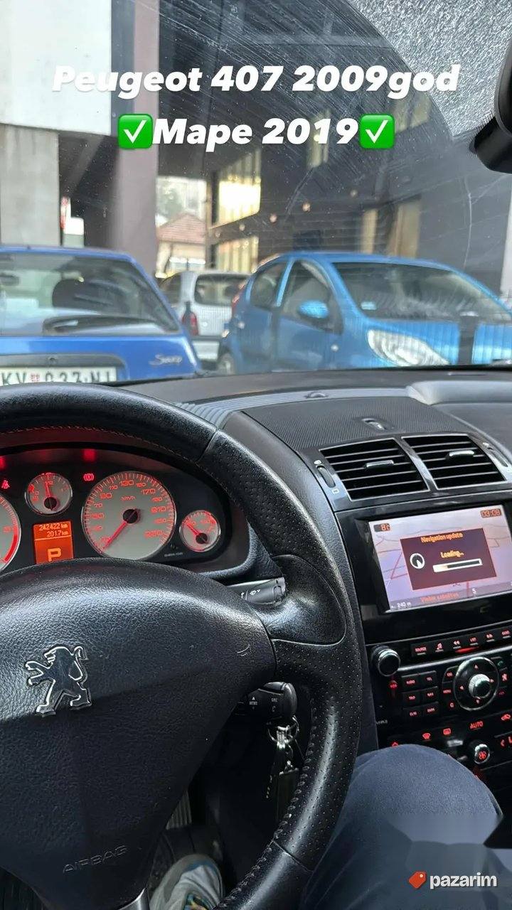 Update/Azuriranje mapa na Peugeot 407 2009god 2