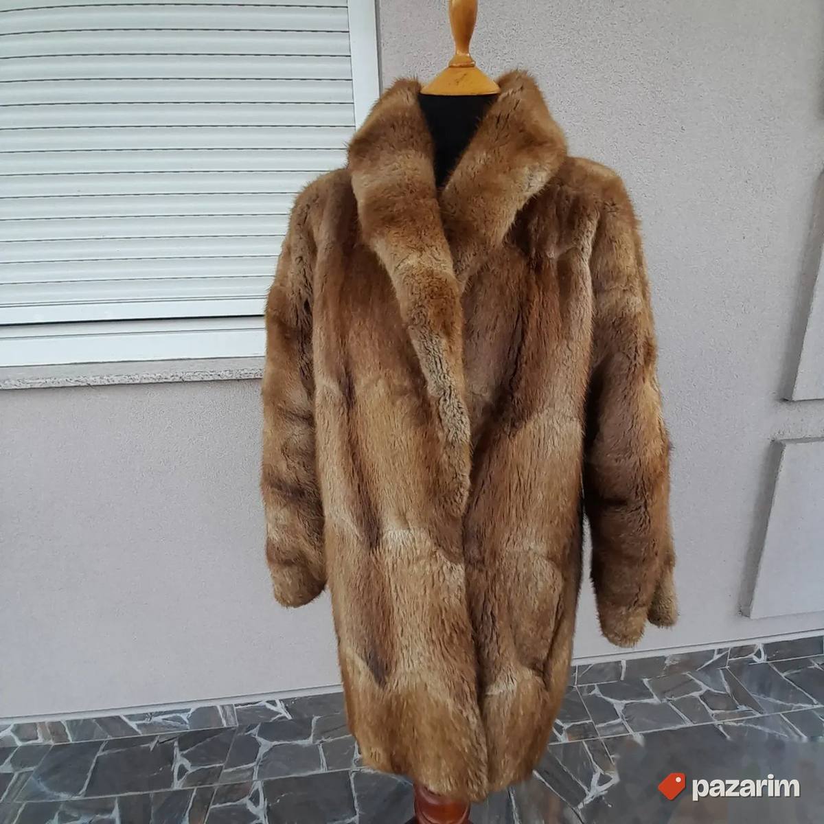Braon bunda pravo krzno Penidzek&Rainer vel 40 42 1