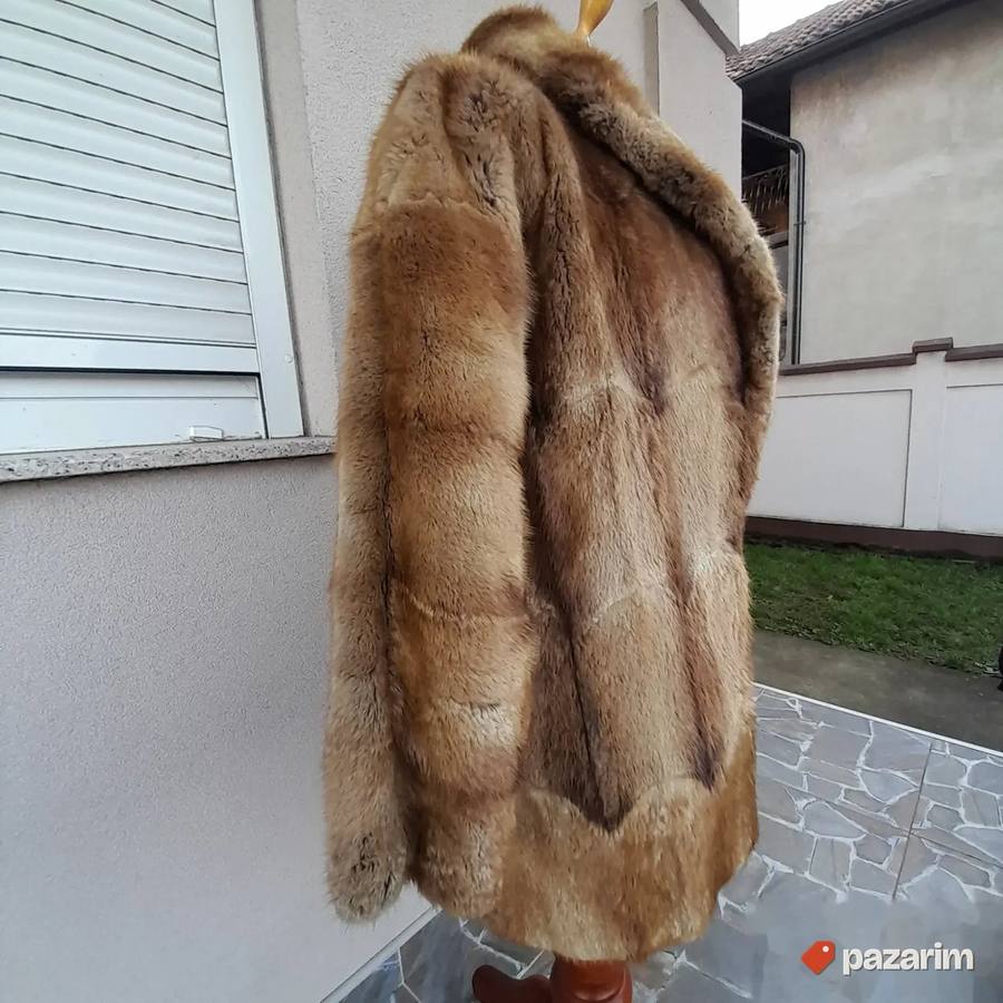 Braon bunda pravo krzno Penidzek&Rainer vel 40 42 5