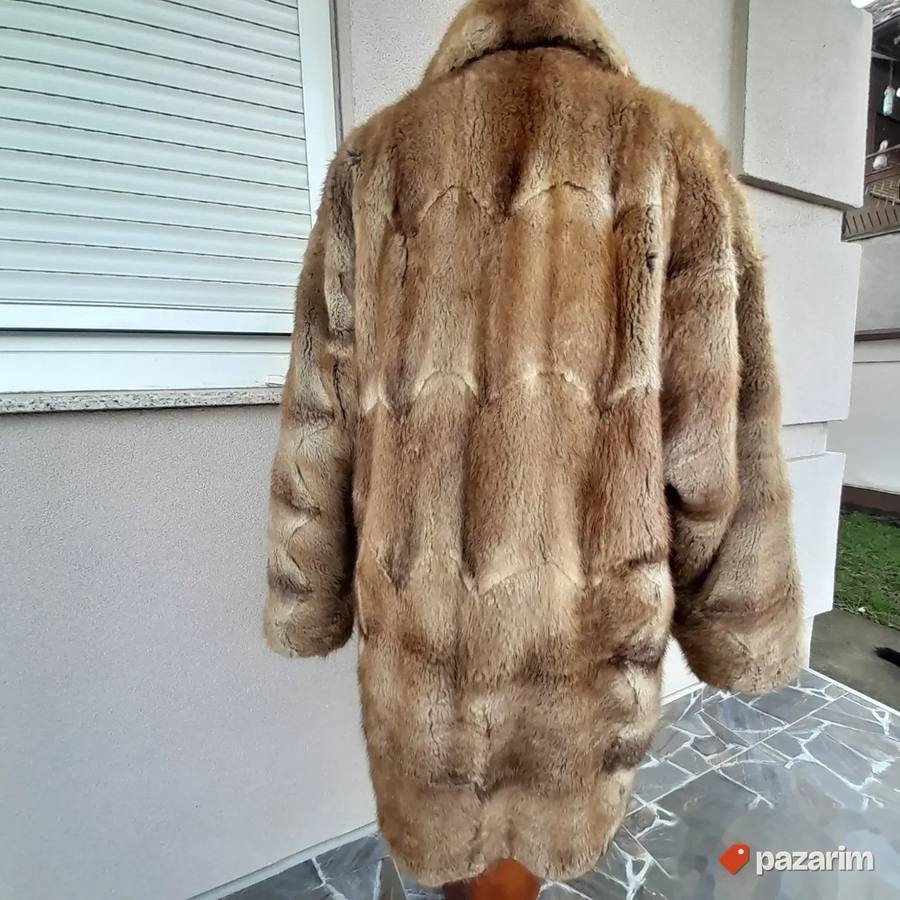 Braon bunda pravo krzno Penidzek&Rainer vel 40 42 6