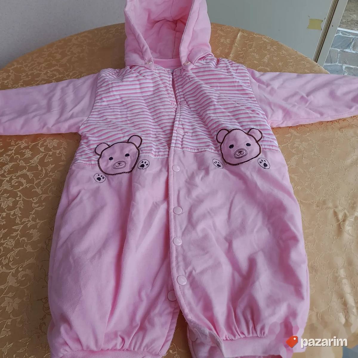 Roze pamučni skafander za devojčicu uzrasta 1 god 1