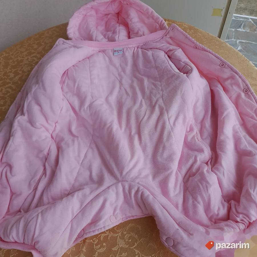 Roze pamučni skafander za devojčicu uzrasta 1 god 3