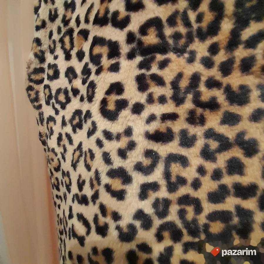 Ženski duži prsluk sa dva lica u leopard dezenu br 40 4