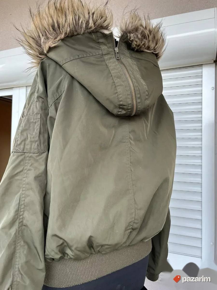 Ženska tamno zelena Primark bomber jakna M 3