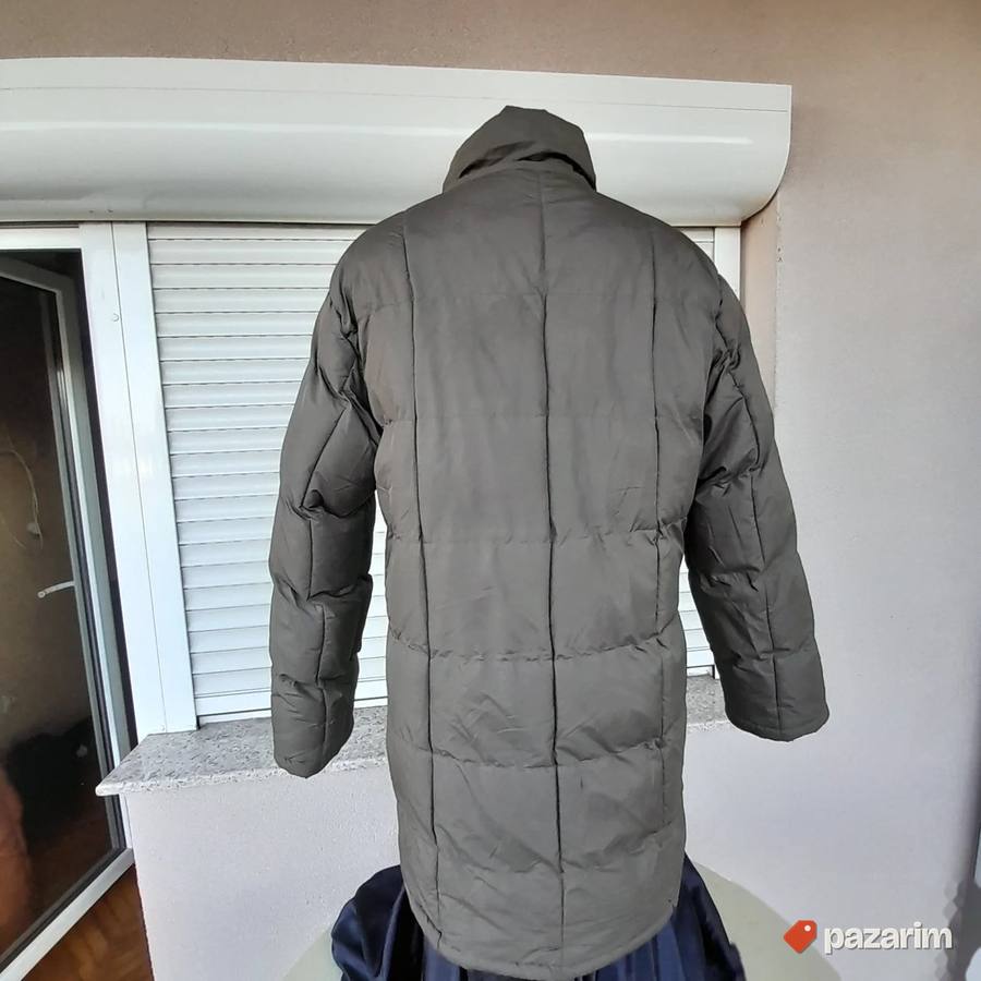 Tamno zelena duga vindjakna vel M 2
