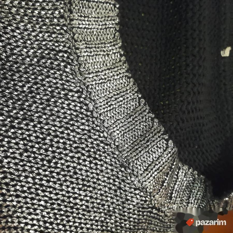 Metalik siva trikotažna bluza XL 6