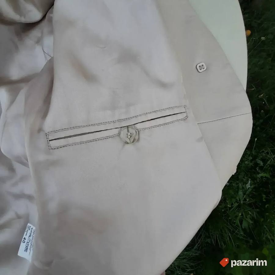 Kožna ženska oversize krem jakna br 40 5
