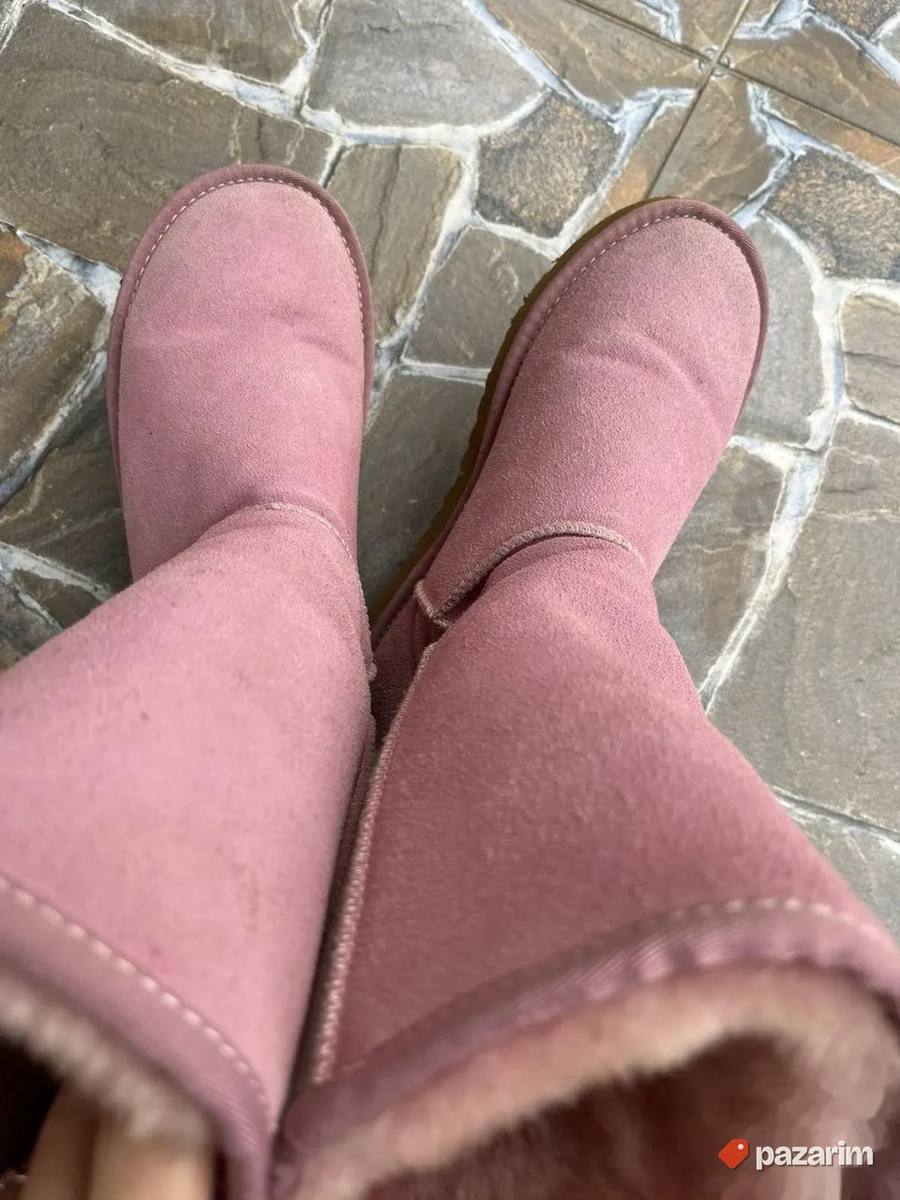 Roze čizme od prevrnute kože br 36 4