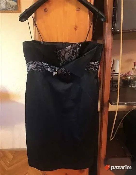 Crna satenska top haljina 36/38 1