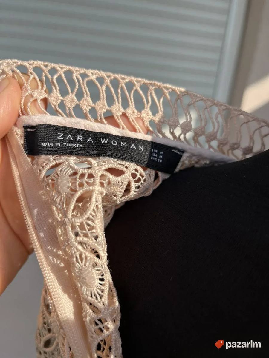 Čipkana pamučna bluza Zara vel M 4