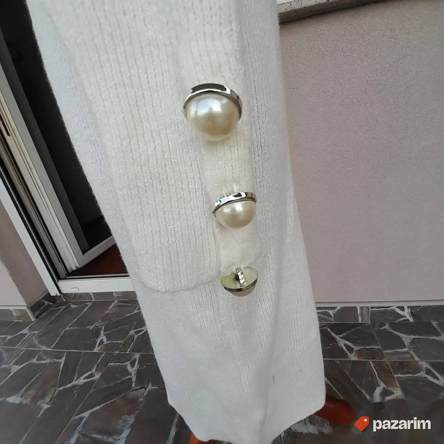 Bela trikotažna haljina S 3
