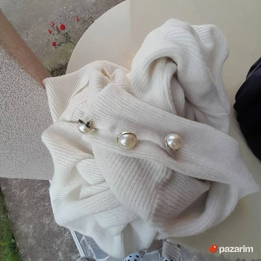 Bela trikotažna haljina S 6