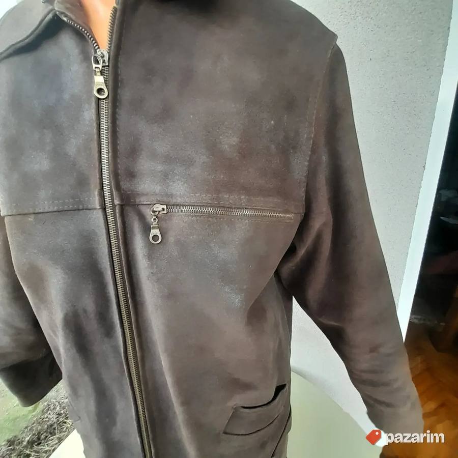 Muška jakna od prevrnute boks kože vel L 2