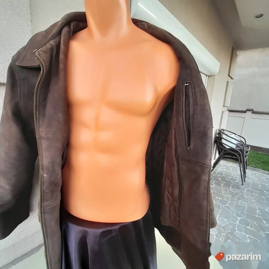 Muška jakna od prevrnute boks kože vel L 3