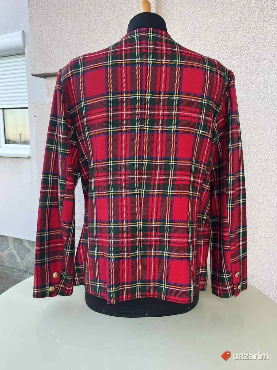 Ženski karirani sako vel 42 3