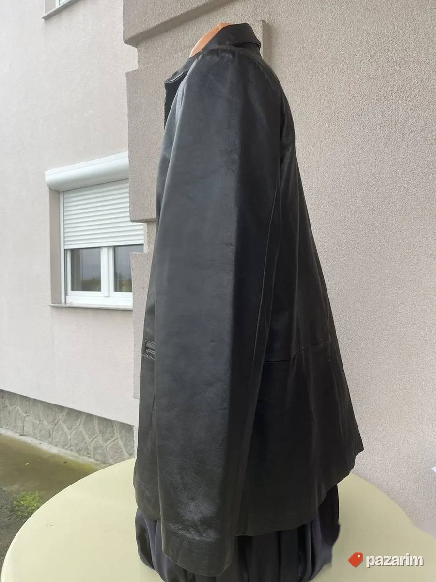 Tamno braon muška kožna jakna vel L 7