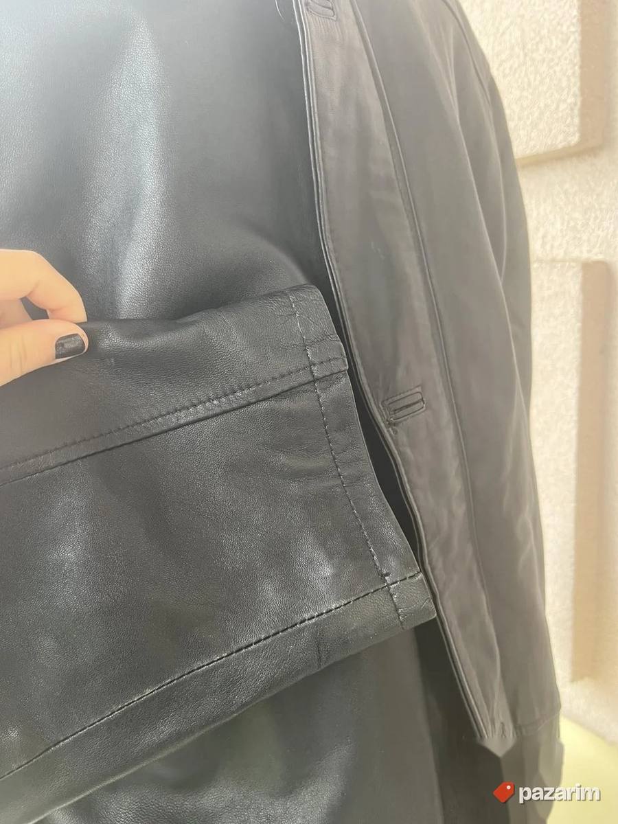 Kožna muška crna jakna vel XL 7